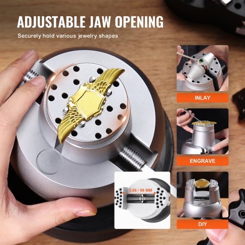 Ball Vise 5 Engraving Setting Tool 360° Rotation Engraving Block Vise 35