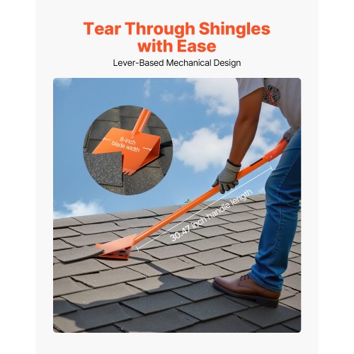 Shingle Shovel 2 Pack DGrip Handle Shingle Roof Ripper High Hardness 45