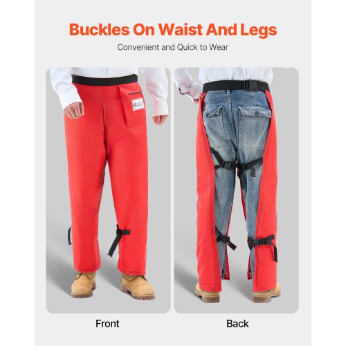 Apron Style Chainsaw Chaps Class C 8 Layers Chainsaw Pants with Adjustable