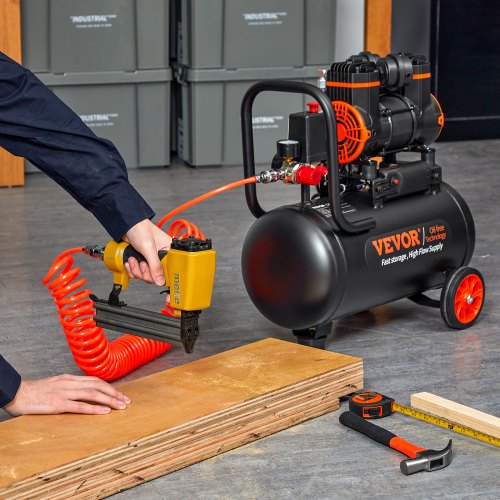 Air Compressor 4.8 Gallon 900W 22 CFM 90PSI 70 dB Ultra Quiet Oil Free