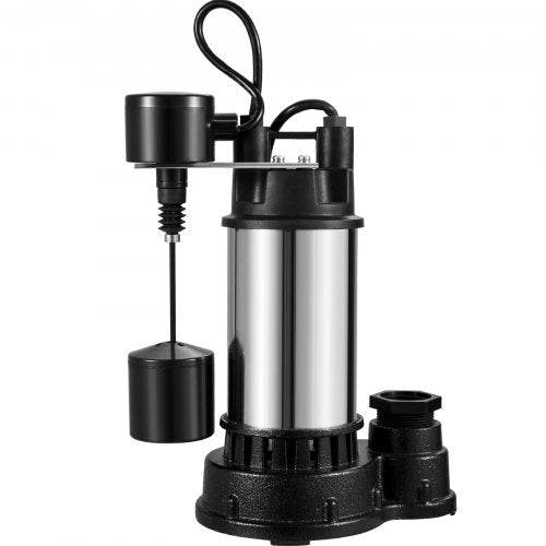 1.5 HP Submersible Cast Iron and Steel Sump Pump 6000 GPH Submersible Water