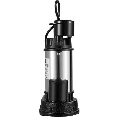 1.5 HP Submersible Cast Iron and Steel Sump Pump 6000 GPH Submersible Water