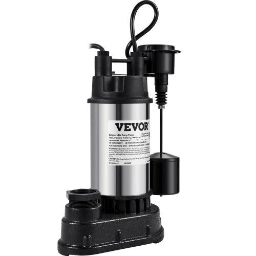 1.5 HP Submersible Cast Iron and Steel Sump Pump 6000 GPH Submersible Water