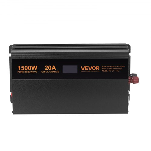 Sump Pump Battery Backup System 1500W Auto Switches to Battery Inverter