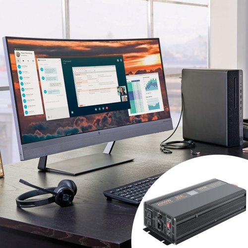 2000W Sump Pump Battery Backup System LCD Display Auto Switches to Battery