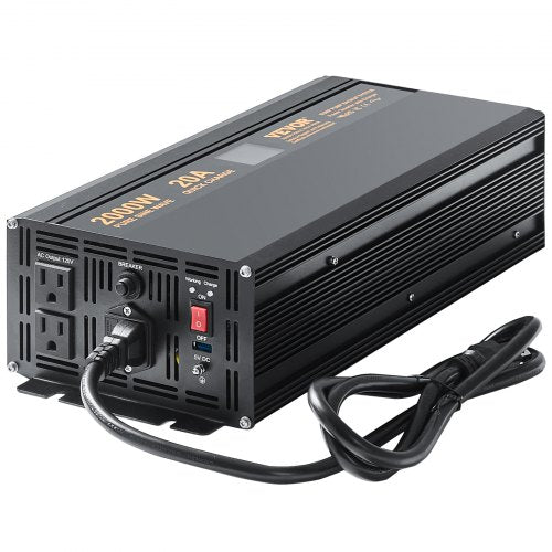 2000W Sump Pump Battery Backup System LCD Display Auto Switches to Battery