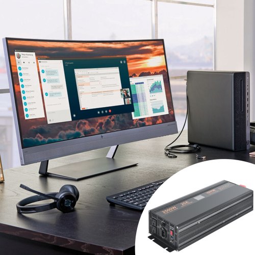 2500W Sump Pump Battery Backup System Lcd Display Auto Switches To Inverter