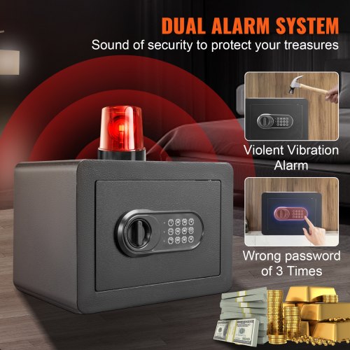 Safe 05 Cubic Feet Home Safe Steel Security Safe with Digital Keypad and 2 Keys