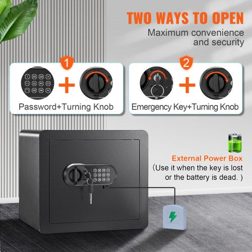Safe 12 Cubic Feet Home Safe Steel Security Safe with Digital Keypad and 2 Keys