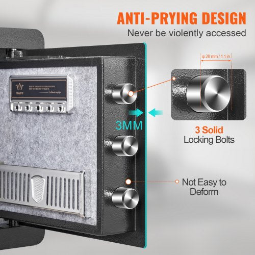 Safe 12 Cubic Feet Home Safe Steel Security Safe with Digital Keypad and 2 Keys