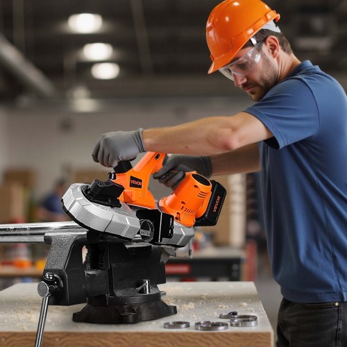 20V Portable Band Saw Kit 256Inch Deep Cut AC 110V 360W Bandsaw with Brushless