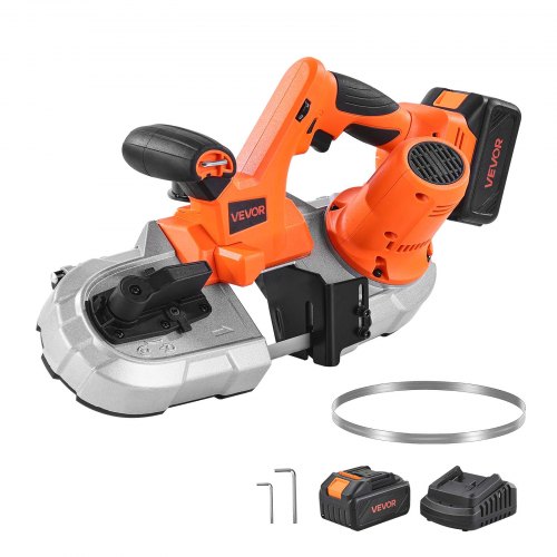 20V Portable Band Saw Kit 256Inch Deep Cut AC 110V 360W Bandsaw with Brushless