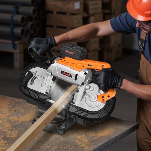 20V Portable Band Saw Kit 5 Inches Deep Cut AC 110V 360W Bandsaw with Brushless