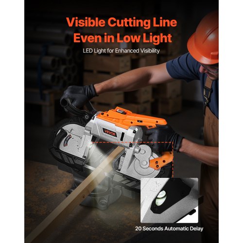 20V Portable Band Saw 5 Inches Deep Cut 360W Bandsaw with Brushless Motor
