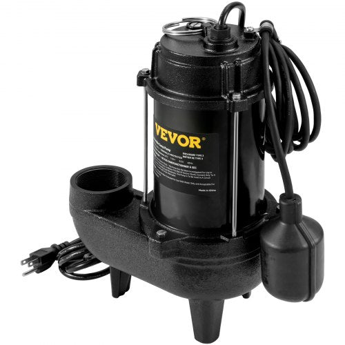 Submersible Sewage Pump 34 HP 5880 GPH 1050W Durable Cast Iron
