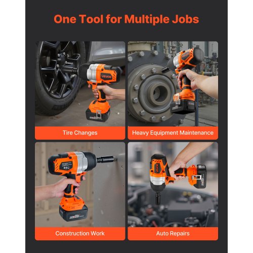 Cordless Impact Wrench 9588 ftlbs 1300 N·m High Torque 12 inch 20V