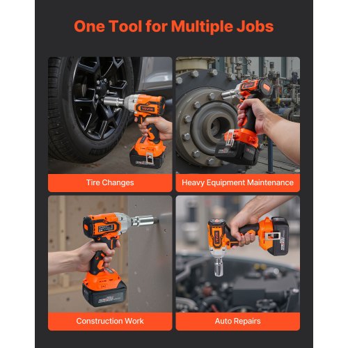 Cordless Impact Wrench 280 ftlbs 380 N·m High Torque 38 inch 20V
