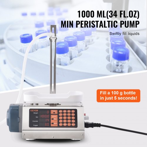 Liquid Filling Machine 5300 g Weighing Capacity Automatic Bottle Filler
