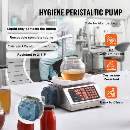 Liquid Filling Machine 5300 g Weighing Capacity Automatic Bottle Filler