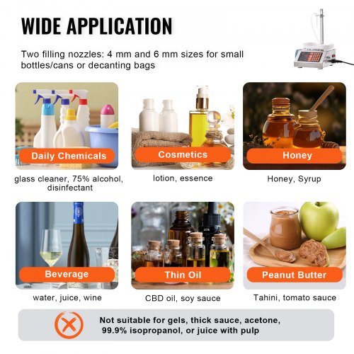 Liquid Filling Machine 5300 g Weighing Capacity Automatic Bottle Filler