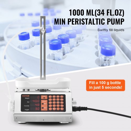 Liquid Filling Machine 550 g Weighing Capacity Automatic Bottle Filler