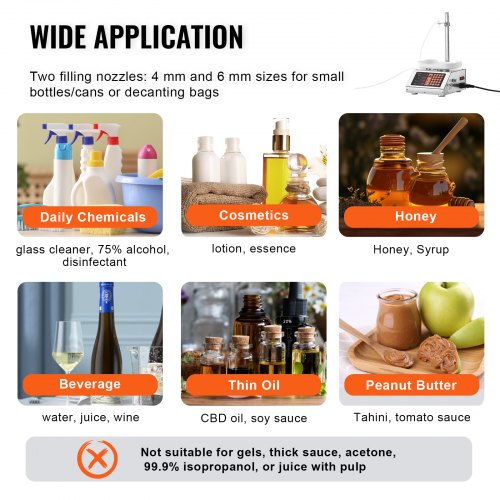 Liquid Filling Machine 550 g Weighing Capacity Automatic Bottle Filler