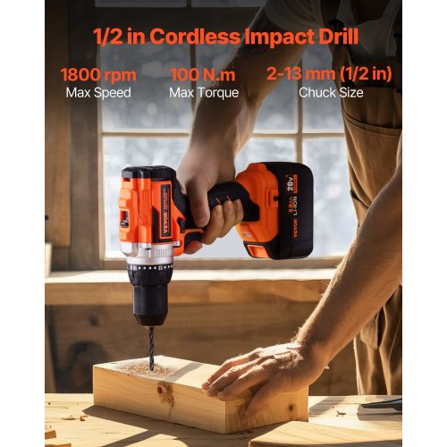 Tool Combo Kit 20V Max Cordless 2Tool Combo Kit with 12 in Impact Drill