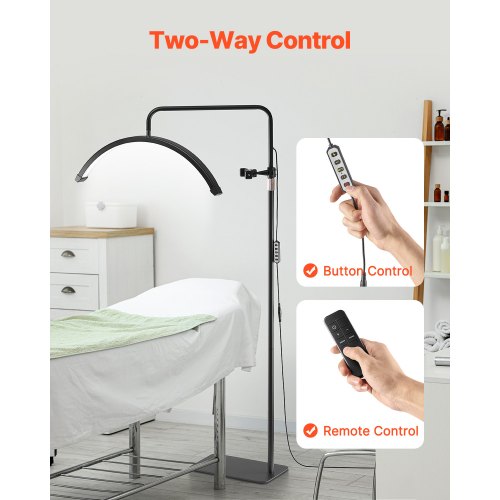 Half Moon Light for Esthetician 23 inch Dimmable LED Floor Lamp Lash Light