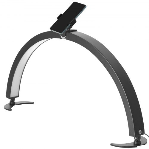 Nail Desk Light 40 W Half Moon Desk Lamp with Phone Holder Adjustable