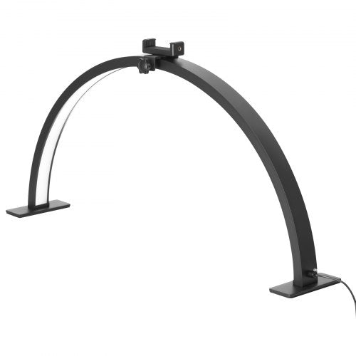 Nail Desk Light 30 W Half Moon Desk Lamp with Phone Holder Adjustable