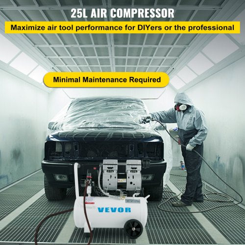 Air Compressor 6.6 Gallon Portable Air Compressor 1 HP Oil Free Air