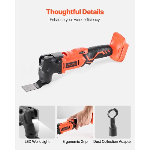 Cordless Oscillating Tool 20V Multitool Oscillating Tool with 6 Variable