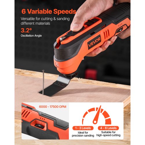 Cordless Oscillating Tool 12V Multitool Oscillating Saw Tool with 6