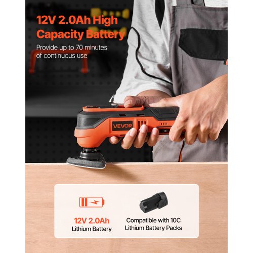Cordless Oscillating Tool 12V Multitool Oscillating Saw Tool with 6