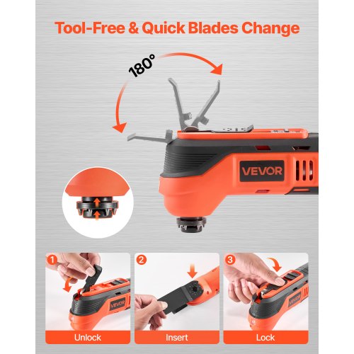 Cordless Oscillating Tool 12V Multitool Oscillating Saw Tool with 6
