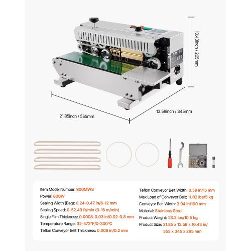 Continuous Bag Band Sealing Machine24047 in612 mm Seal Width