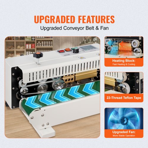 Continuous Bag Band Sealing Machine Horizontal Band Sealer Carbon Steel – 49 FT