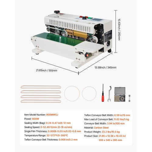 Continuous Bag Band Sealing Machine 024047 in612 mm Seal Width
