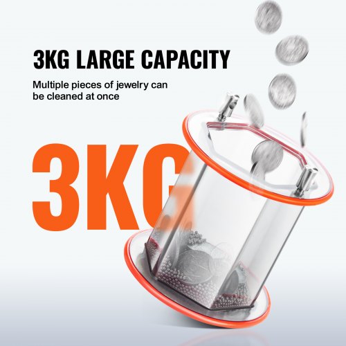 Jewelry Polisher Tumbler 66lbs3kg Capacity Mini Rotary Tumbler Machine