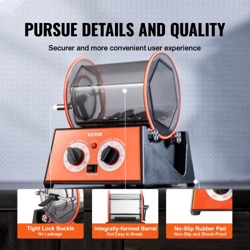 Jewelry Polisher Tumbler 11lbs5kg Capacity Mini Rotary Tumbler Machine