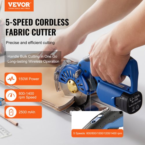 Fabric Cutter 5Speed Cordless Electric Rotary Fabric Cutting Machine 11
