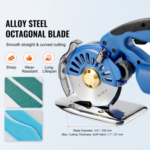 Fabric Cutter 5Speed Cordless Electric Rotary Fabric Cutting Machine 11