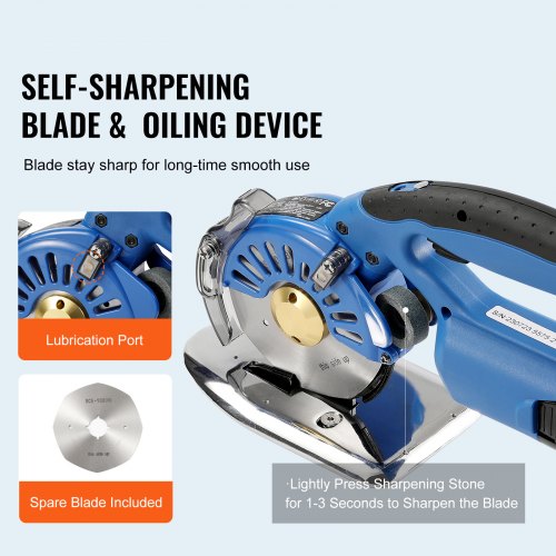 Fabric Cutter 5Speed Cordless Electric Rotary Fabric Cutting Machine 11