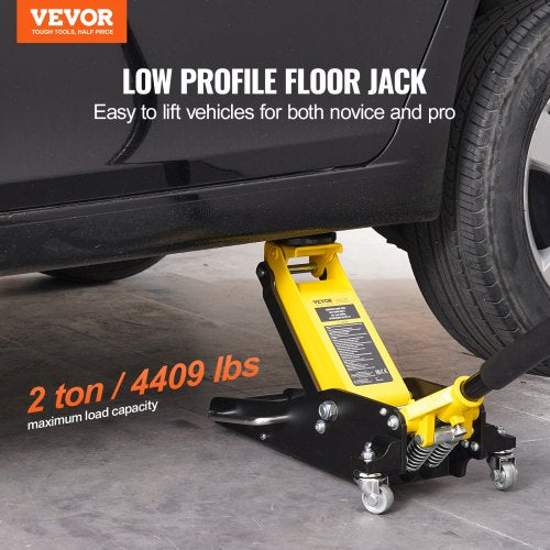 Low Profile Floor Jack 2 Ton Heavy Duty Dual Piston Rapid Pump – 4409 L
