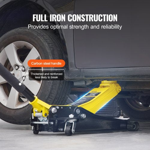 Low Profile Floor Jack 2 Ton 4400 lbs Heavy Duty Iron Hydraulic Racing
