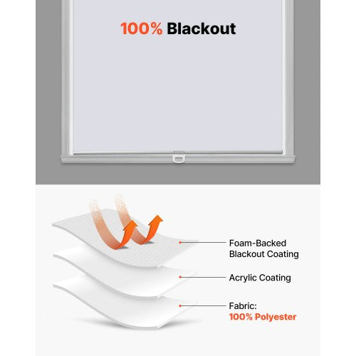 Cordless Roller Shades 34 x 72 in Pull Down Blackout Blinds for Windows