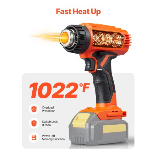 Cordless Heat Gun Hot Air Gun Compatible with DEWALT 20V Lithium Batteries