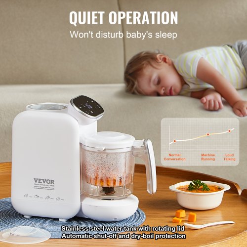 Baby Food Maker 430W Baby Food Processor with 750 ml Tritan Bowl SUS304