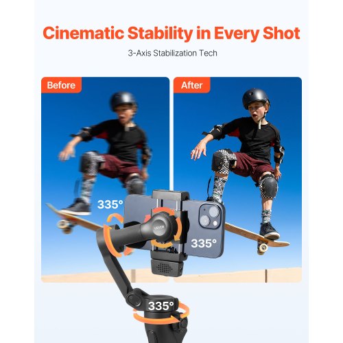 Gimbal Stabilizer for Smartphone 3Axis Stabilization AIPowered Phone