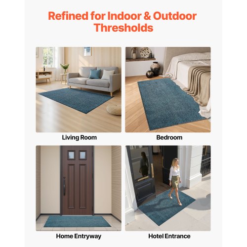 Front Door Mat 6 x 4 ft Commercial Floor Mat for Indoor and Outdoor
